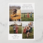 Moderne, minimale kerstlijnkunst | 5 Foto Folie Feestdagenkaart (Achterkant)