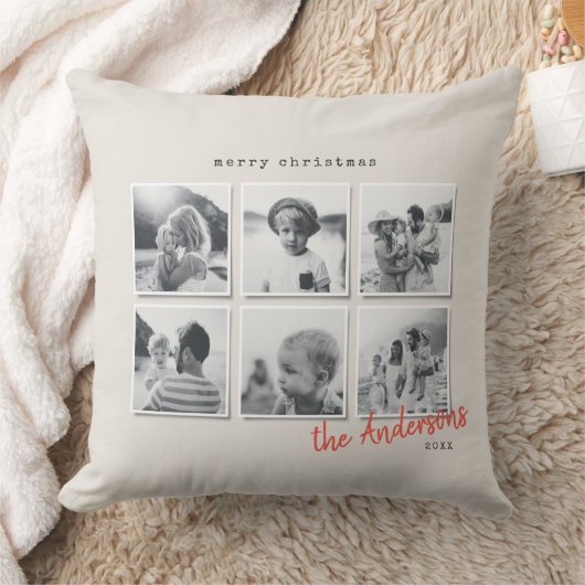 Moderne minimale Kerstmis multi foto home decor Kussen (Deken)