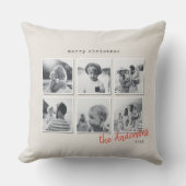 Moderne minimale Kerstmis multi foto home decor Kussen (Voorkant)
