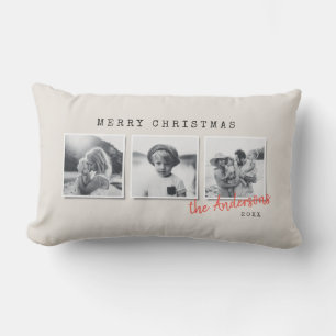 Moderne minimale Kerstmis multi foto home decor Kussen