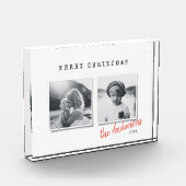 Moderne minimale Kerstmis twee foto's (Links)