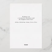 Moderne minimale Kerstmis Vrolijk en Heldere foto Folie Feestdagenkaart (Achterkant)