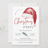 Moderne minimale kerstmuts kerstfeest kaart (Voorkant)