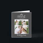 Moderne, minimale kerstrituele multi-fotochic feestdagen kaart<br><div class="desc">Moderne,  minimale kerstfeestelijke,  stijlvolle multi-fotovakantiekaart. Met moderne,  met de hand getekende tekst en bomen. De achtergrondkleur kan worden aangepast. simpel kerstmodern,  minimaal stijlvol</div>