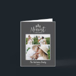 Moderne, minimale kerstrituele multi-fotochic feestdagen kaart<br><div class="desc">Moderne,  minimale kerstfeestelijke,  stijlvolle multi-fotovakantiekaart. Met moderne,  met de hand getekende tekst en bomen. De achtergrondkleur kan worden aangepast. simpel kerstmodern,  minimaal stijlvol</div>