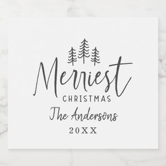 Moderne, minimale kerstrituele typografie bier etiket (Enkel label)