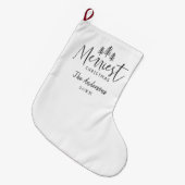 Moderne, minimale kerstrituele typografie grote kerstsok (Voorkant (Hangend))