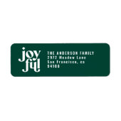 moderne , minimale kerstvakantie etiket (Voorkant)