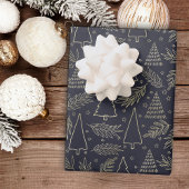 Moderne minimale kerstvakantie inpakpapier vel