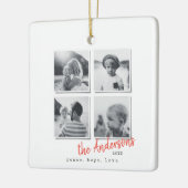 Moderne, minimale kerstvakantie keramisch ornament (Links)