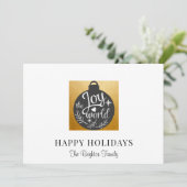 Moderne Minimale Kerstversiering Feestdagenkaart (Staand voorkant)