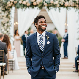 Moderne minimale klassieke formele blauw witte str stropdas