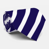 Moderne minimale klassieke formele blauw witte str stropdas (Opgerold)