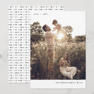 Moderne minimale kleeflaag — houtskool — verticaal feestdagenkaart