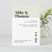 Moderne minimale kleurblokkering Groene, stijlvoll Kaart (Staand voorkant)