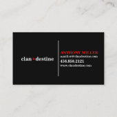 Moderne minimale kleuren visitekaartje (Achterkant)