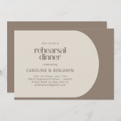 Moderne, minimale kleurenblokkleurige, bruine repe kaart (Voorkant / Achterkant)