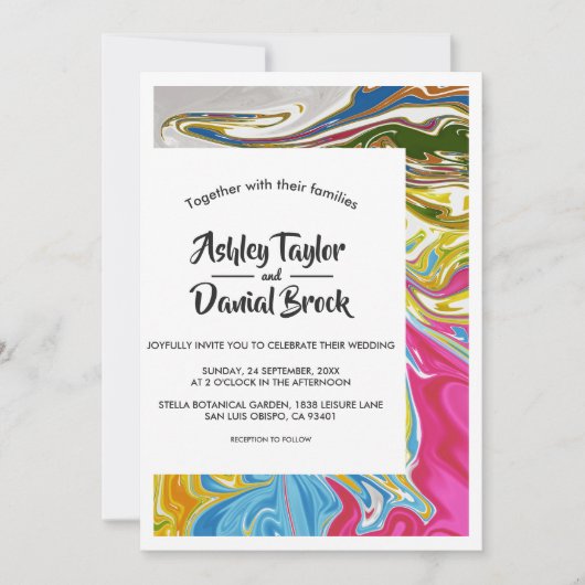 Moderne minimale kleurrijke Abstracte artistieke b Kaart (Voorkant)