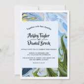 Moderne minimale kleurrijke Abstracte bruiloft Kaart (Voorkant)