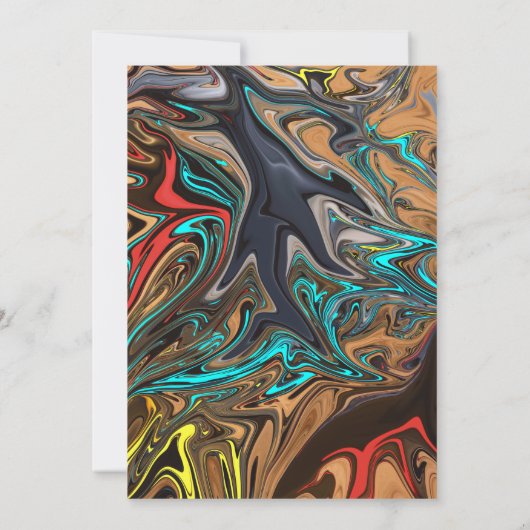 Moderne minimale kleurrijke Abstracte bruiloft Save The Date (Achterkant)