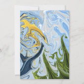 Moderne minimale kleurrijke Abstracte bruiloft Save The Date (Achterkant)