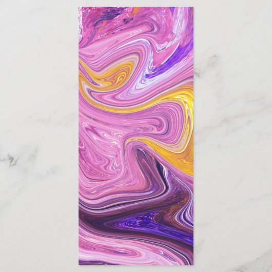 Moderne minimale kleurrijke Abstracte weduwschap Menu (Achterkant)