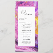 Moderne minimale kleurrijke Abstracte weduwschap Menu (Voorkant)