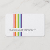 MODERNE MINIMALE kleurrijke eenvoudige regenboogtr Visitekaartje (Achterkant)