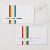 MODERNE MINIMALE kleurrijke eenvoudige regenboogtr Visitekaartje (Voorkant / Achterkant)