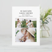 Moderne minimale kleurrijke familie kerstfoto feestdagenkaart (Staand voorkant)