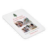 Moderne minimale kleurrijke familie kerstfoto magneet (Rechterzijde)