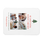 Moderne minimale kleurrijke familie kerstfoto magneet (Horizontaal)