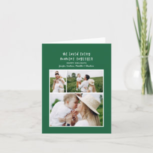 Moderne, minimale kleurrijke kerstfoto feestdagen kaart