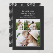 Moderne, minimale kleurrijke kerstfoto feestdagenkaart (Voorkant / Achterkant)