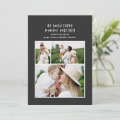 Moderne, minimale kleurrijke kerstfoto feestdagenkaart (Staand voorkant)