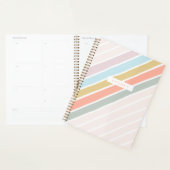Moderne minimale kleurrijke regenboogstrips planner (Display)