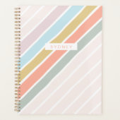 Moderne minimale kleurrijke regenboogstrips planner (Voorkant)