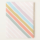 Moderne minimale kleurrijke regenboogstrips planner (Achterkant)