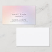 Moderne minimale kleurrijke Sjabloon eenvoudig Visitekaartje (Voorkant / Achterkant)