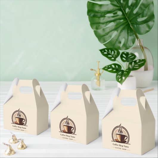 Moderne minimale koffiezaak professionele winkel bedankdoosjes (Meervoudige)