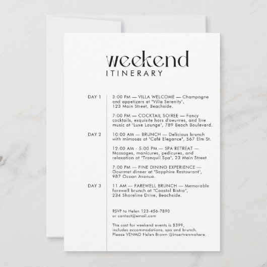 Moderne minimale "Last Fling" vrijgezellenfoto Kaart (Achterkant)