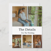 Moderne, minimale legant 4-foto-Kaart Kaart (Voorkant)