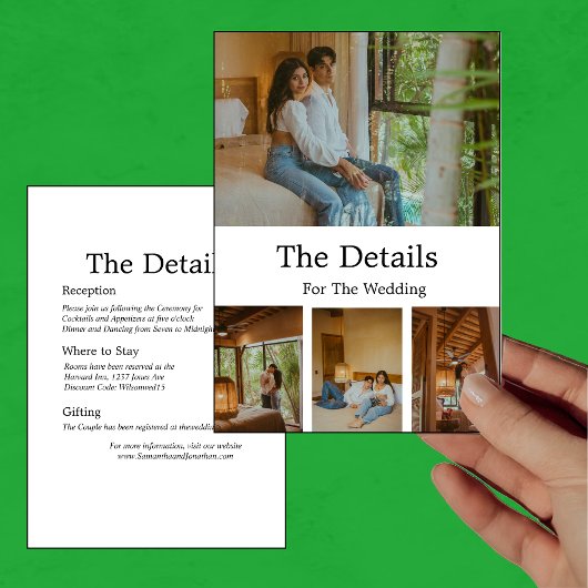 Moderne, minimale legant 4-foto-Kaart Kaart