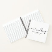 Moderne minimale legant calligraphy Wedding Guest Notitieboek (Binnen)