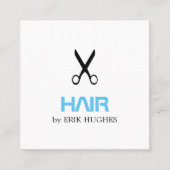 Moderne minimale legant haar Stylist Vierkante Visitekaartje (Voorkant)