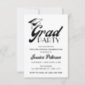 Moderne minimale legante Graduation Party Kaart (Voorkant)