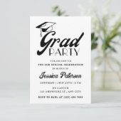 Moderne minimale legante Graduation Party Kaart (Staand voorkant)
