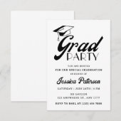 Moderne minimale legante Graduation Party Kaart (Voorkant / Achterkant)