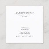 Moderne, minimale legante Sjabloon, geavanceerd Vierkante Visitekaartje (Achterkant)