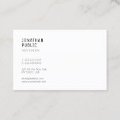 Moderne, minimale legante Sjabloon Trendy Classy Visitekaartje (Achterkant)